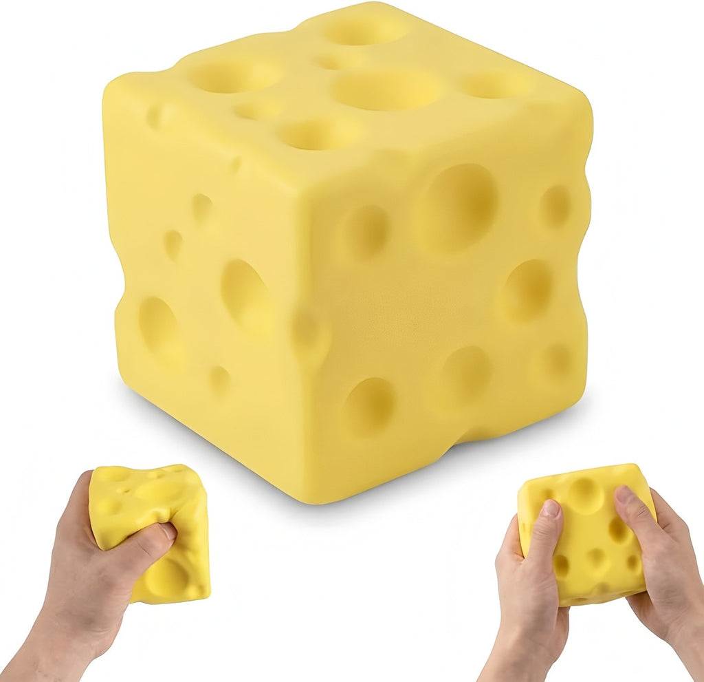 Brinquedo Antiestresse de Queijo Macio, Brinquedo Elástico para Apertar, Recuper