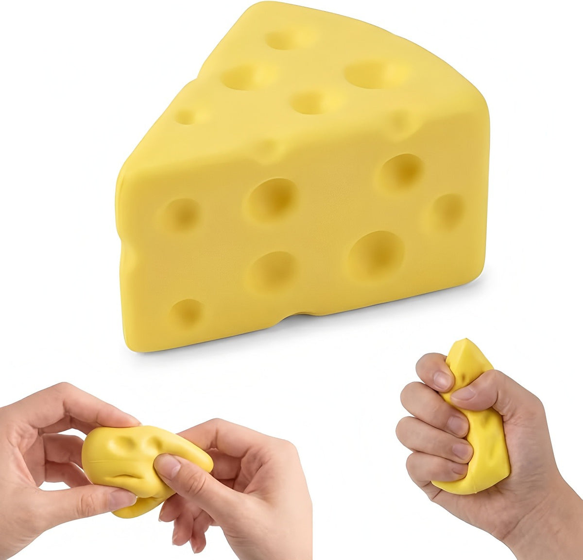 Brinquedo Antiestresse de Queijo Macio, Brinquedo Elástico para Apertar, Recuper