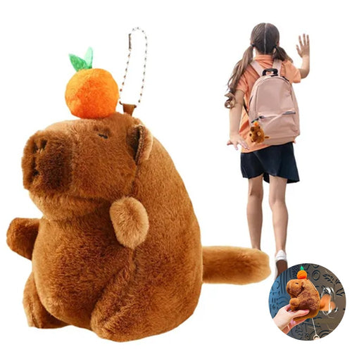 Capivara de Pelúcia Interativa com Efeito de Bolhas e Som, Design Fofo para Alív