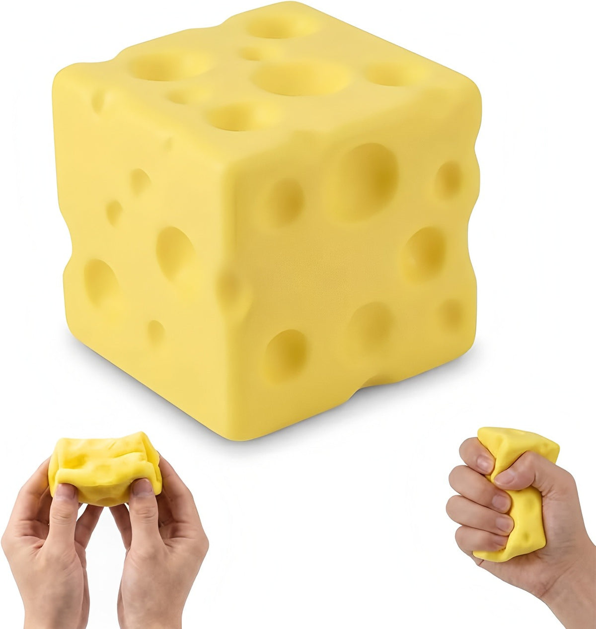 Brinquedo Antiestresse de Queijo Macio, Brinquedo Elástico para Apertar, Recuper